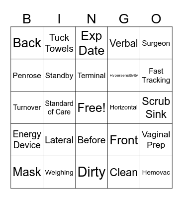 Test Review 1 Bingo Card