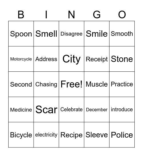 Bingo Card