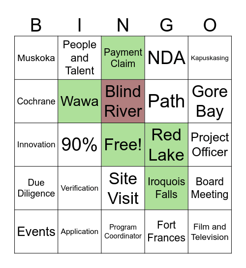 OH REDB Christmas Tree! Bingo Card