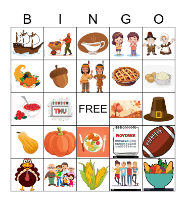 THANKSGIVING Bingo Card