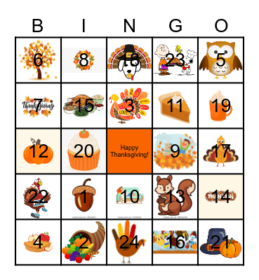 Ingram Micro Thanksgiving Bingo Card