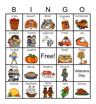 November Bingo Card