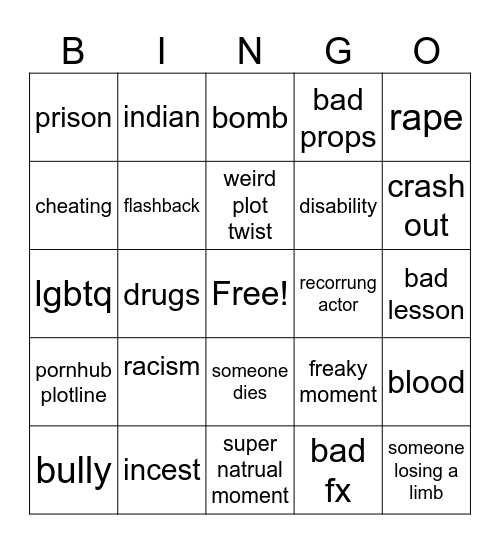 yggg Bingo Card