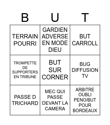 POIRÉ vs FCGB Bingo Card