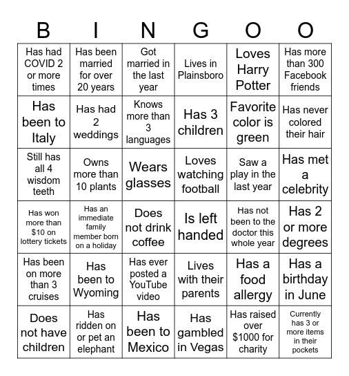 Bingo Card