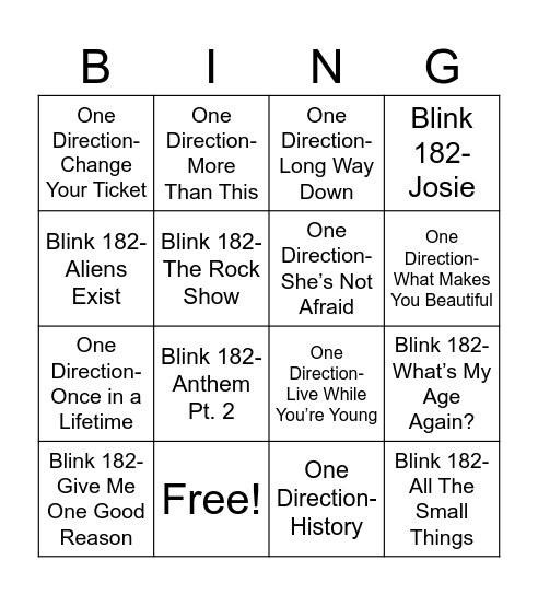 Radio Bingo There Can Only Be One Bingo Card