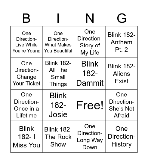 Radio Bingo There Can Only Be One Bingo Card