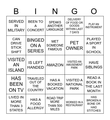 AWS BINGO Card