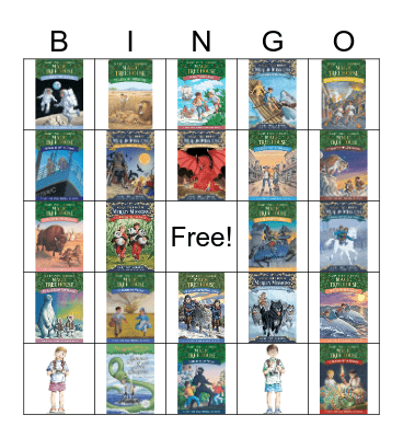 Magic Tree House Bingo Card