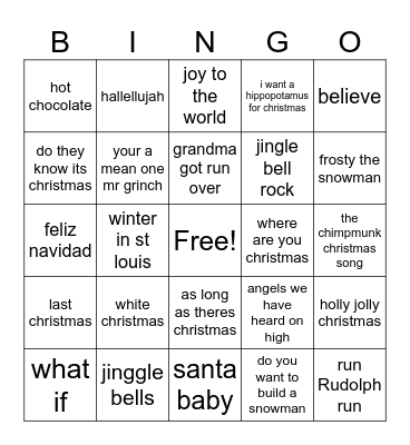skit direcrtor and the boss christmas bingo hits Bingo Card