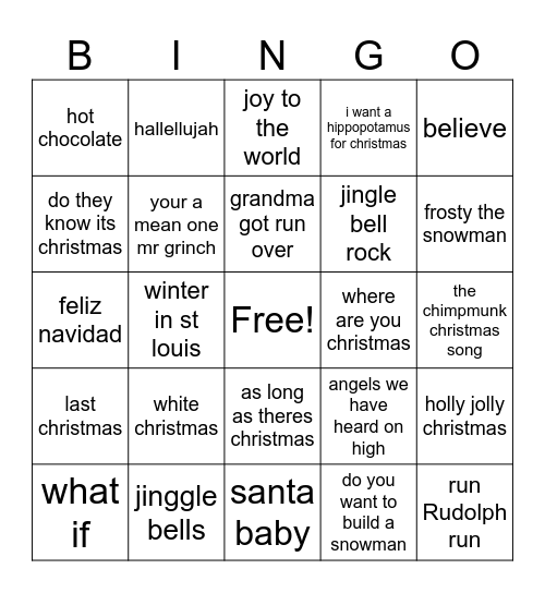 skit direcrtor and the boss christmas bingo hits Bingo Card
