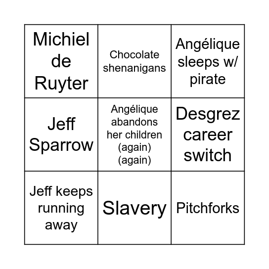 Untamable Bingo Card