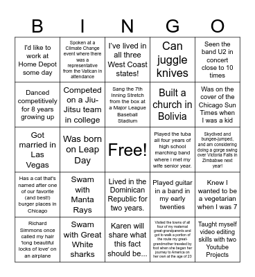 All Team 2024 - Speed Networking Icebreaker Bingo Card