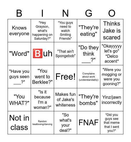 Mía 🅱️uh-ingo Bingo Card