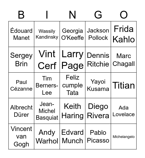 Bingo de Laura Bingo Card