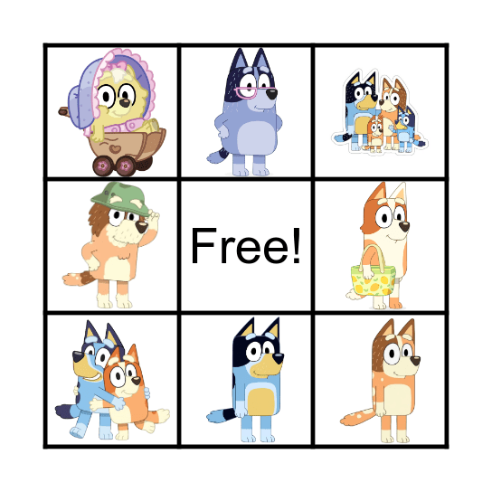 My Family Bingo Card