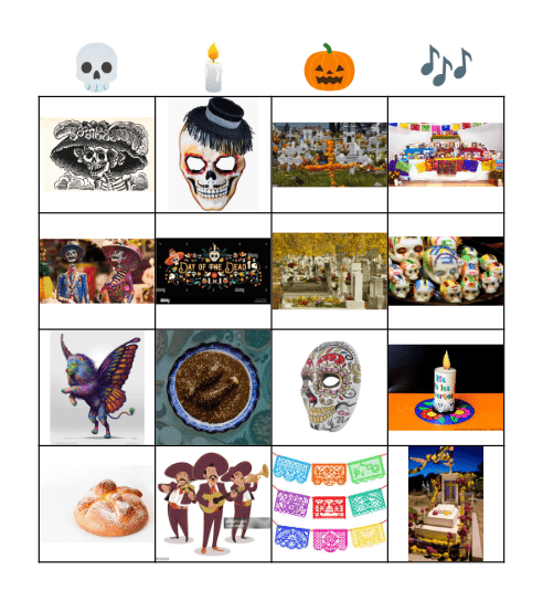 DÍA DE LOS MUERTOS Bingo Card