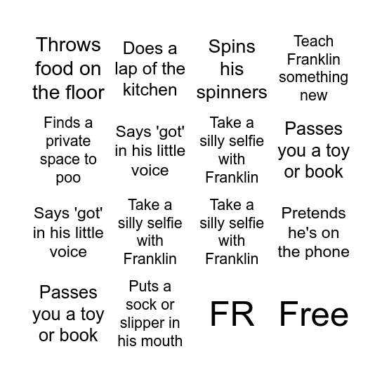 Fringo Bingo Card