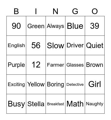 Bingo Card