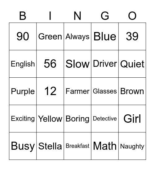 Bingo Card