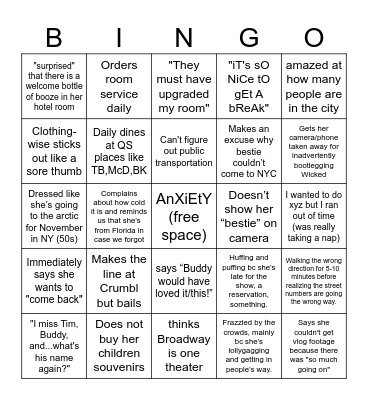 J10D NYC Fail Bingo Card