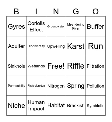 Video Bingo Card