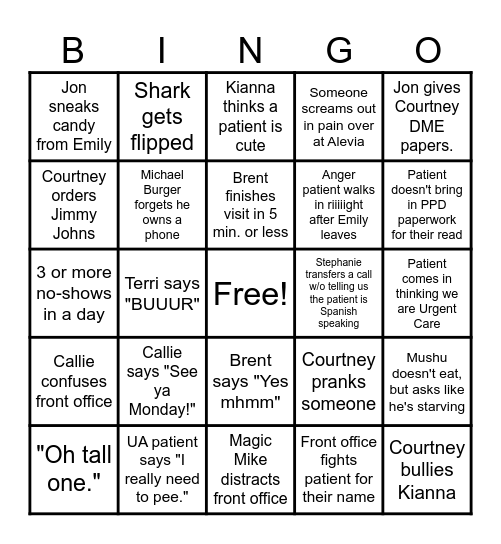 VIC BINGO Card