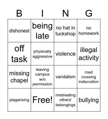 Bingo Card