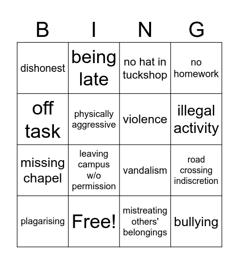Bingo Card