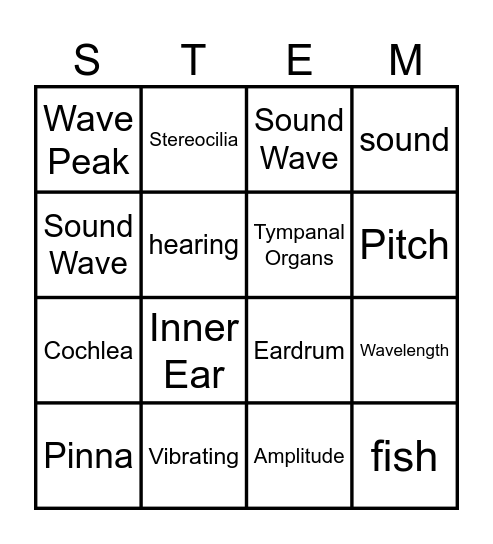 SOUND Bingo Card