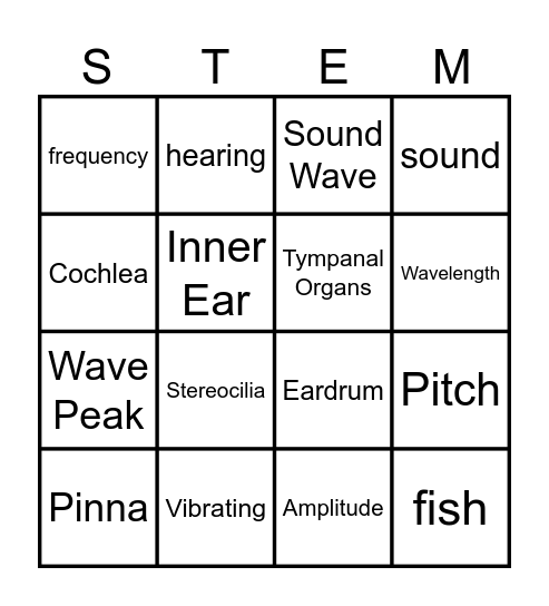 SOUND Bingo Card