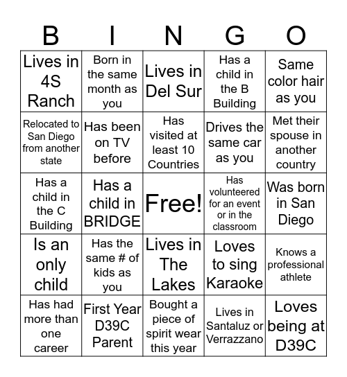 D39C Coffee & Conversations  Bingo Card