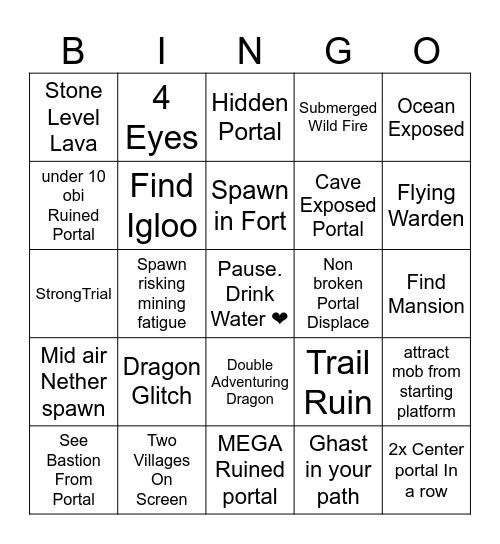 Dragon% Revised Bingo Card