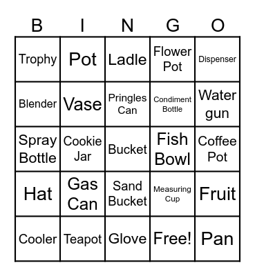 Jordan's ABC Party Bingo Card