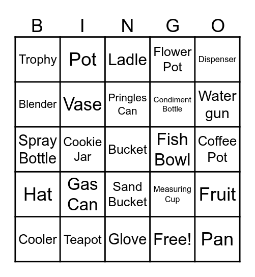 Jordan's ABC Party Bingo Card