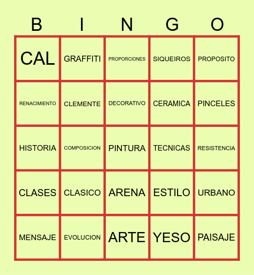 MURAL BINGO Card