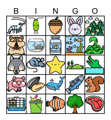 SIC Animal Bingo Card