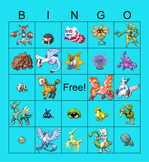 Shiny Bingo 2025 Bingo Card