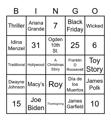 November MSR Meeting Bingo Card