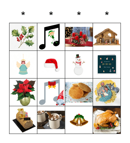 Kerstbingo Card