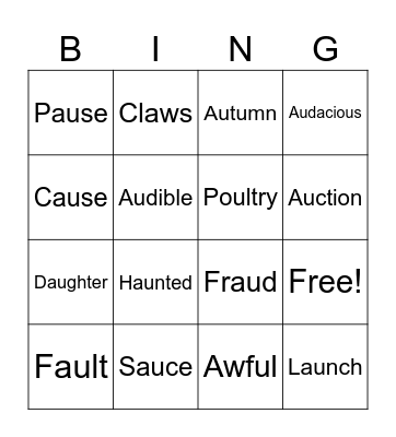 Bingo Card