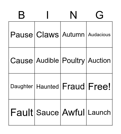 Bingo Card