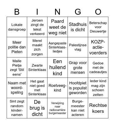 Intochtzuipen 2024 Bingo Card
