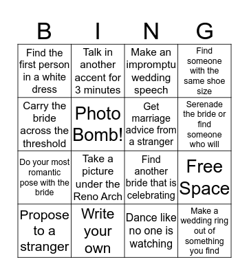 Katie's Bachelorette Bingo Card