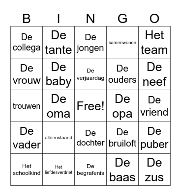 Thema 3 Bingo Card