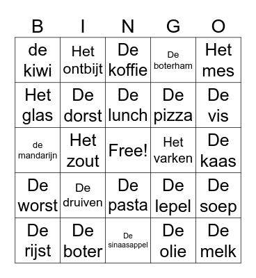 Thema 4 Bingo Card
