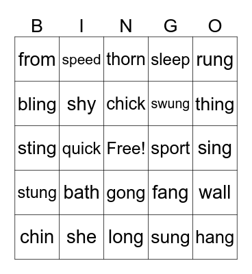 Review Bingo Card