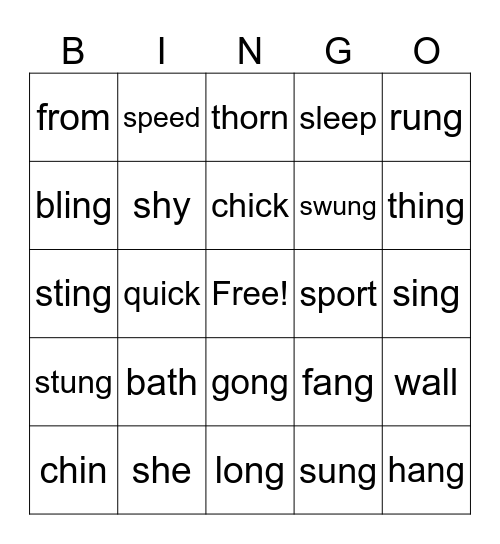 Review Bingo Card