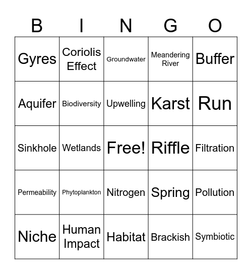 Video Bingo Card