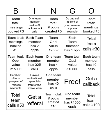 Sb Palooza Day Team-Bingo Card